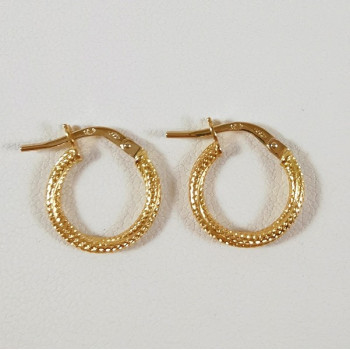 Créoles Ciselées Petit Modèle Or Jaune 750 - 18 carats
