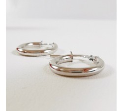 Créoles Petit Modèle Or Blanc 750 - 18 carats
