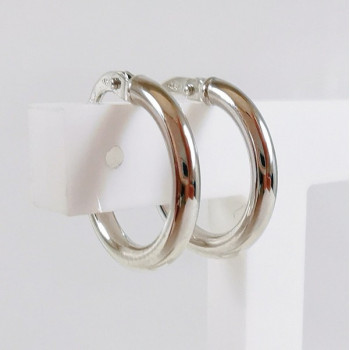 Créoles Petit Modèle Or Blanc 750 - 18 carats
