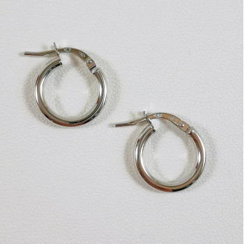 Créoles Petit Modèle Or Blanc 750 - 18 carats