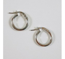 Créoles Petit Modèle Or Blanc 750 - 18 carats