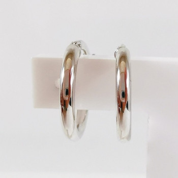 Créoles Petit Modèle Or Blanc 750 - 18 carats