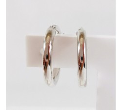 Créoles Petit Modèle Or Blanc 750 - 18 carats