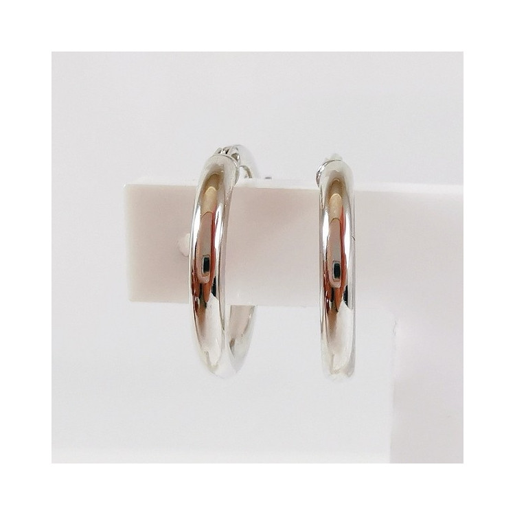 Créoles Petit Modèle Or Blanc 750 - 18 carats