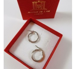 Créoles Petit Modèle Or Blanc 750 - 18 carats
