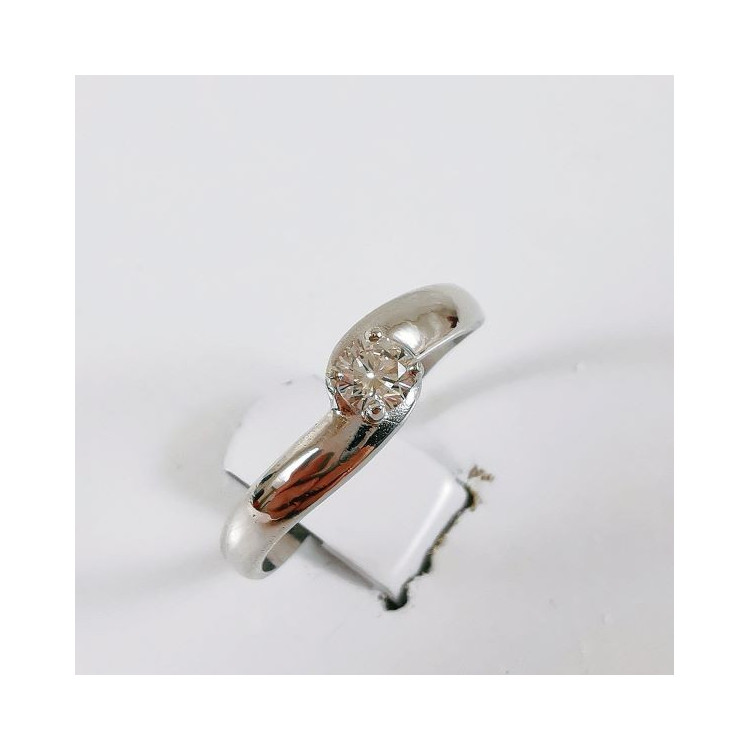 Bague "Voluté d'Amour" Solitaire Diamant 0.14ct Or Blanc 750 - 18 carats Bague de fiançailles