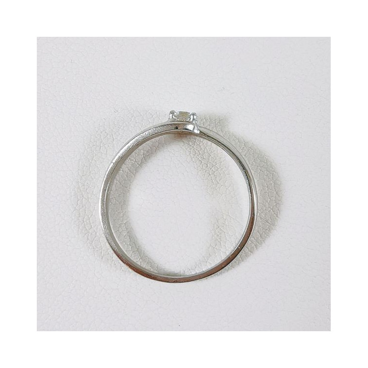 Bague "Voluté d'Amour" Solitaire Diamant 0.14ct Or Blanc 750 - 18 carats Bague de fiançailles