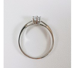 Bague Solitaire Oxyde de Zirconium Or Blanc 750 - 18 carats