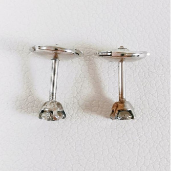 Boucles d'Oreilles Puces "Iconic" Diamants 2 x 0.12 ct Or Blanc 750 - 18 carats