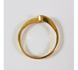 Bague "Tourbillon d'Amour" Solitaire Diamant 0.08 ct Or Jaune 750 - 18 carats