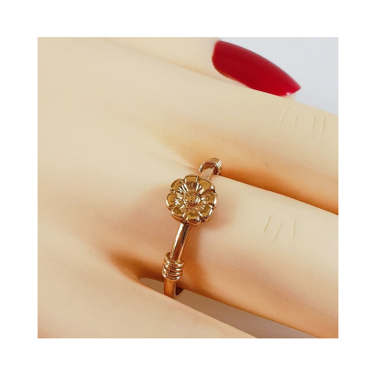 Bague Fleur Or Rose 750 - 18 carats