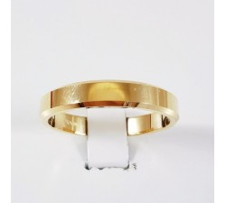 Alliance Ruban Chanfrein Or Jaune 750 - 18 carats Alliance homme Alliance femme