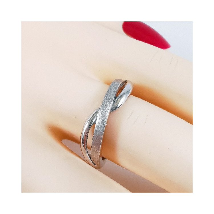 Bague Entrelacée Or Blanc 750 - 18 carats