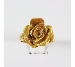 Bague fleur Rose Or Jaune 750 - 18 carats
