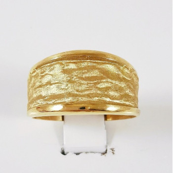 Bague Froissée Grand Modèle Or Jaune 750 - 18 carats