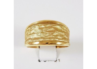 Bague froissée or jaune Clearance