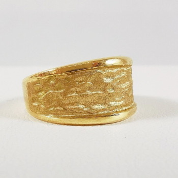Bague Froissée Grand Modèle Or Jaune 750 - 18 carats