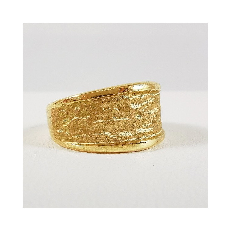 Bague Froissée Grand Modèle Or Jaune 750 - 18 carats