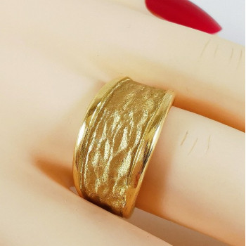 Bague Froissée Grand Modèle Or Jaune 750 - 18 carats