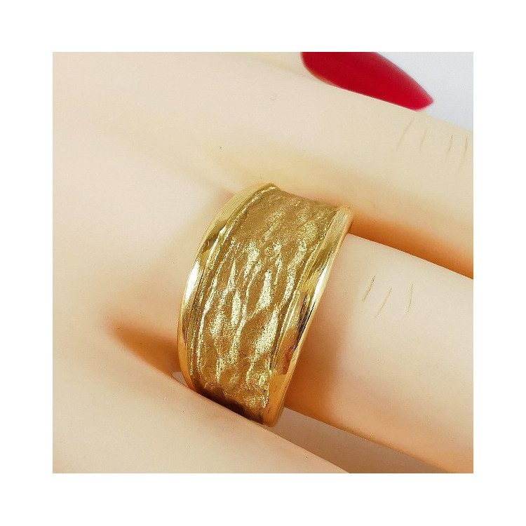 Bague Froissée Grand Modèle Or Jaune 750 - 18 carats