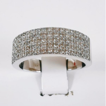 Alliance Pavée de Diamants Or Blanc 750 - 18 carats