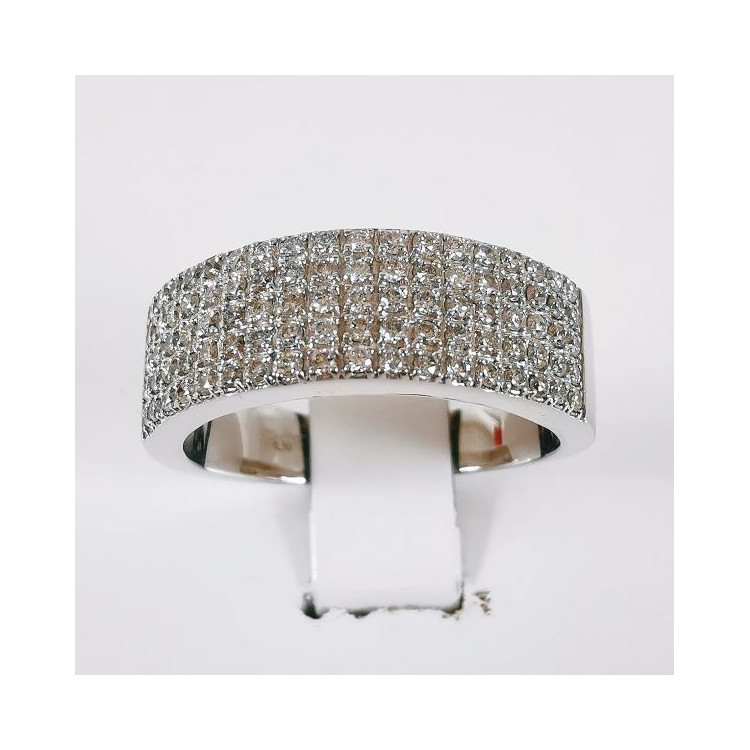 Alliance Pavée de Diamants Or Blanc 750 - 18 carats