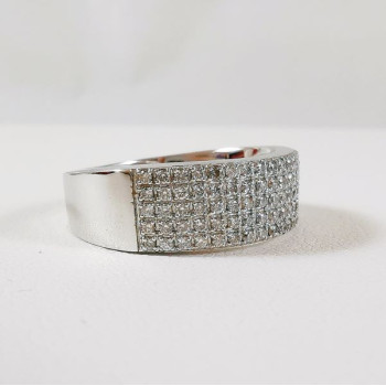 Alliance Pavée de Diamants Or Blanc 750 - 18 carats