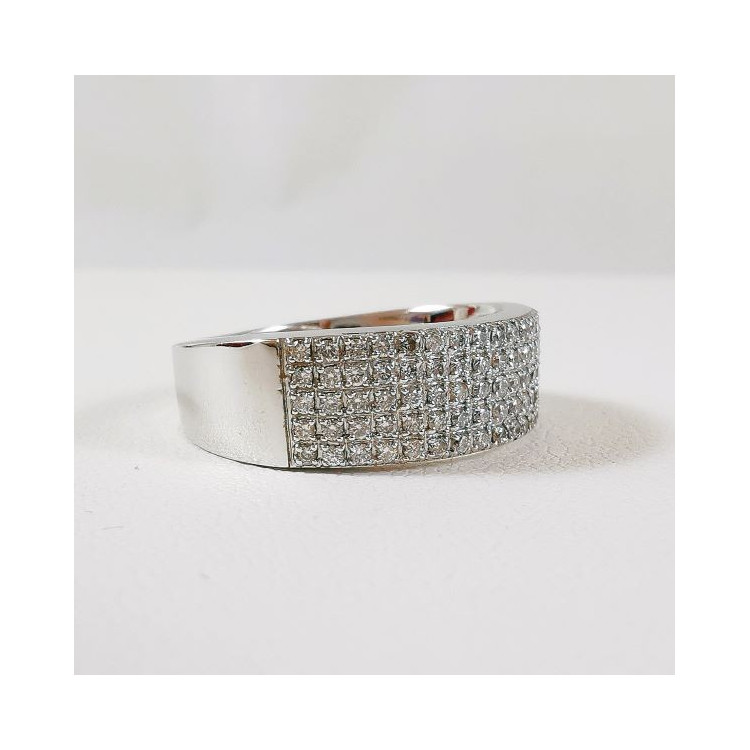 Alliance Pavée de Diamants Or Blanc 750 - 18 carats