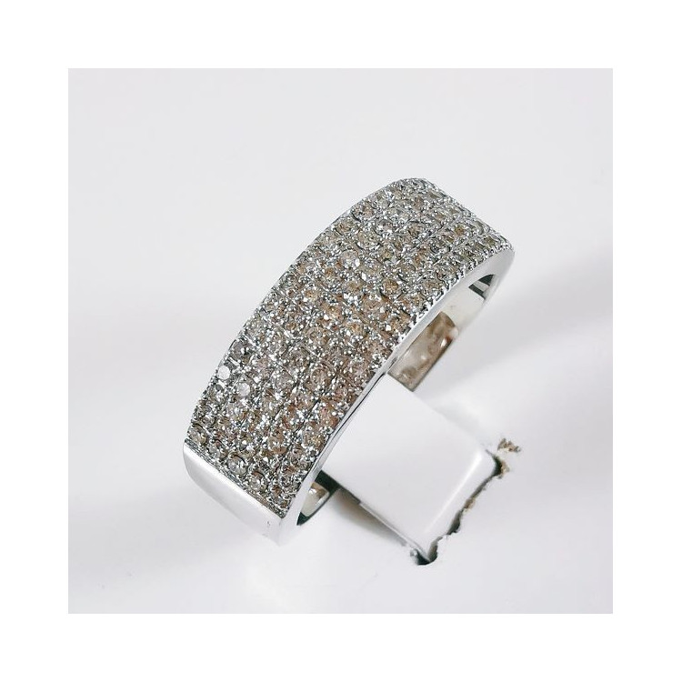 Alliance Pavée de Diamants Or Blanc 750 - 18 carats