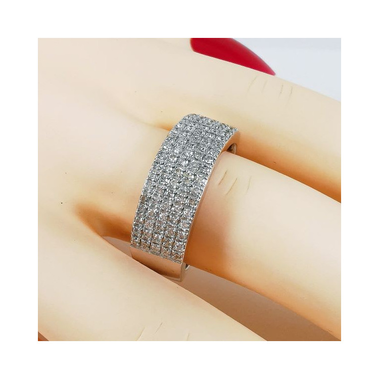 Alliance Pavée de Diamants Or Blanc 750 - 18 carats
