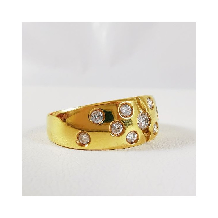 Bague Diamants Or Jaune 750 - 18 carats