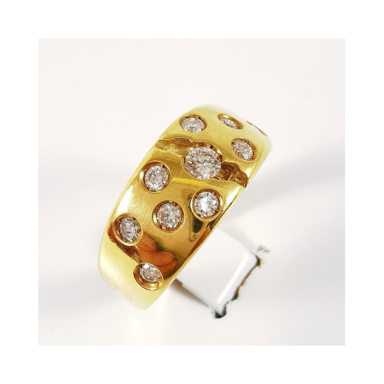 Bague Diamants Or Jaune 750 - 18 carats