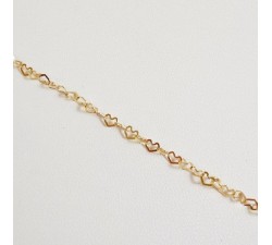 Bracelet Maille Coeur Or Jaune 750 - 18 carats