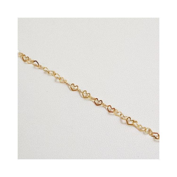 Bracelet Maille Coeur Or Jaune 750 - 18 carats