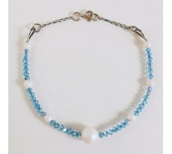 Bracelet Bleu Perles de Swarovski