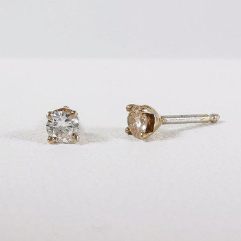 Boucles d'Oreilles puces "Iconic" Diamants 2 X 0.09 ct Or Blanc 750 - 18 carats
