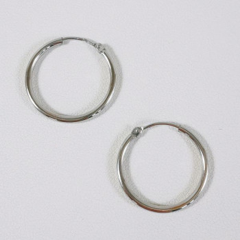 Créoles Petit Modèle Or Blanc 750 -18 carats