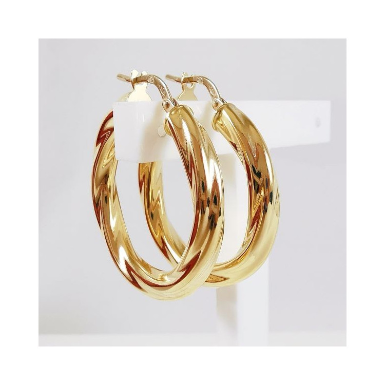 Boucles D'Oreilles Enfant Créoles Or Jaune 18 Carats - Bijoux Mignons Et Élégants Pour Petites Filles
