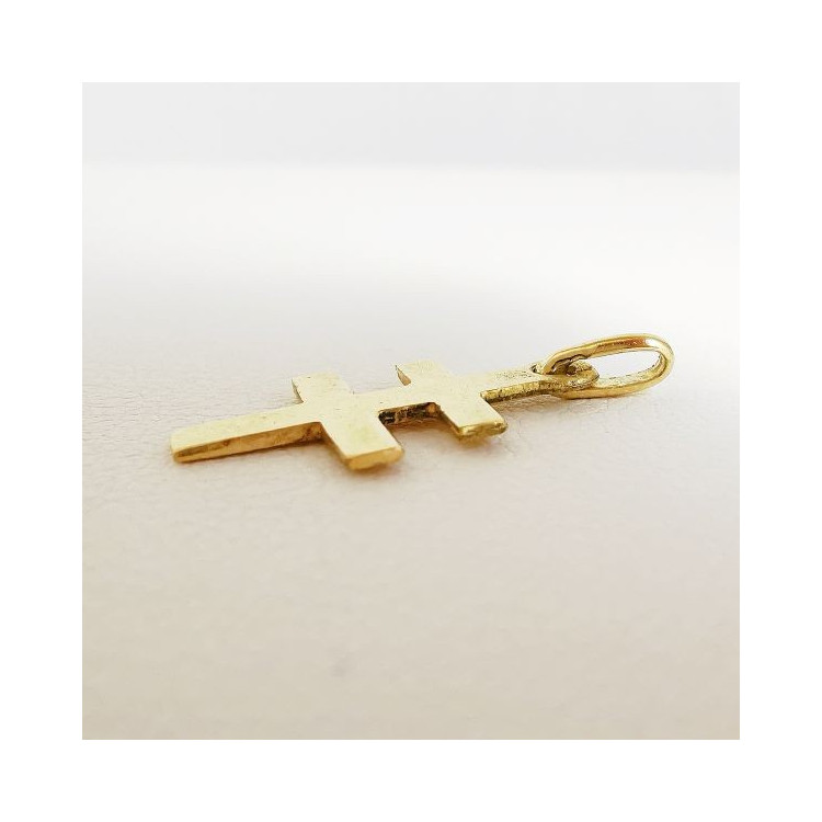 Pendentif Croix de Lorraine Or Jaune 750 - 18 carats