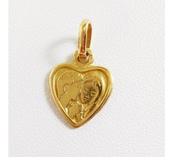 Pendentif Cœur Les Amoureux Or Jaune 750 - 18 carats