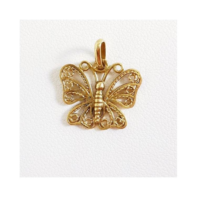 Pendentif Papillon Or Jaune 750 - 18 carats