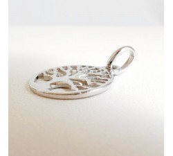 Pendentif Arbre de Vie Or Blanc 750 or 18 carats