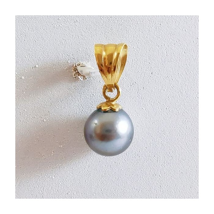Pendentif Perle de Tahiti Or Jaune 750 - 18 carats
