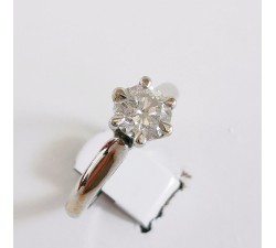 Solitaire Diamant 0.64 ct Or Blanc 750 - 18 carats