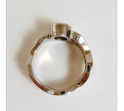 Bague Émeraude & Diamants Or Blanc 750 - 18 carats