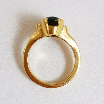 Bague Quartz fumé et Diamants Or Jaune 750 - 18 carats