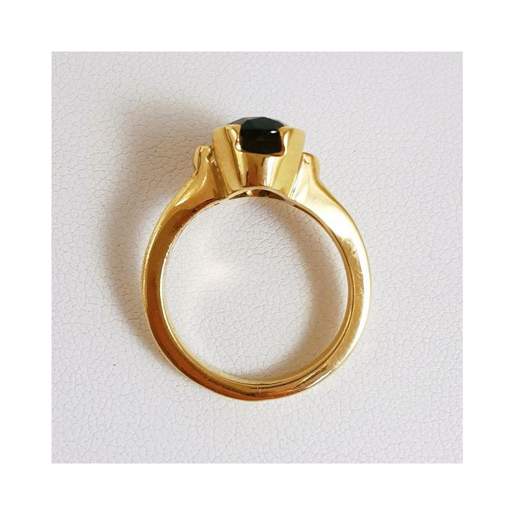 Bague Quartz fumé et Diamants Or Jaune 750 - 18 carats