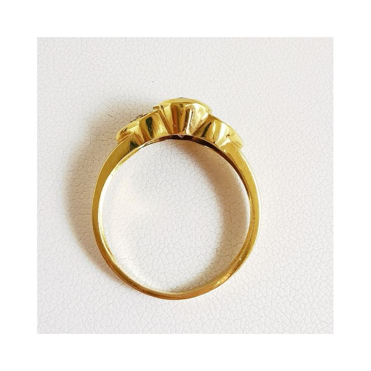 Bague Tourmaline et Diamants Or Jaune 750 - 18 carats