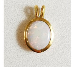 Pendentif Opale Or Jaune Pièce Unique