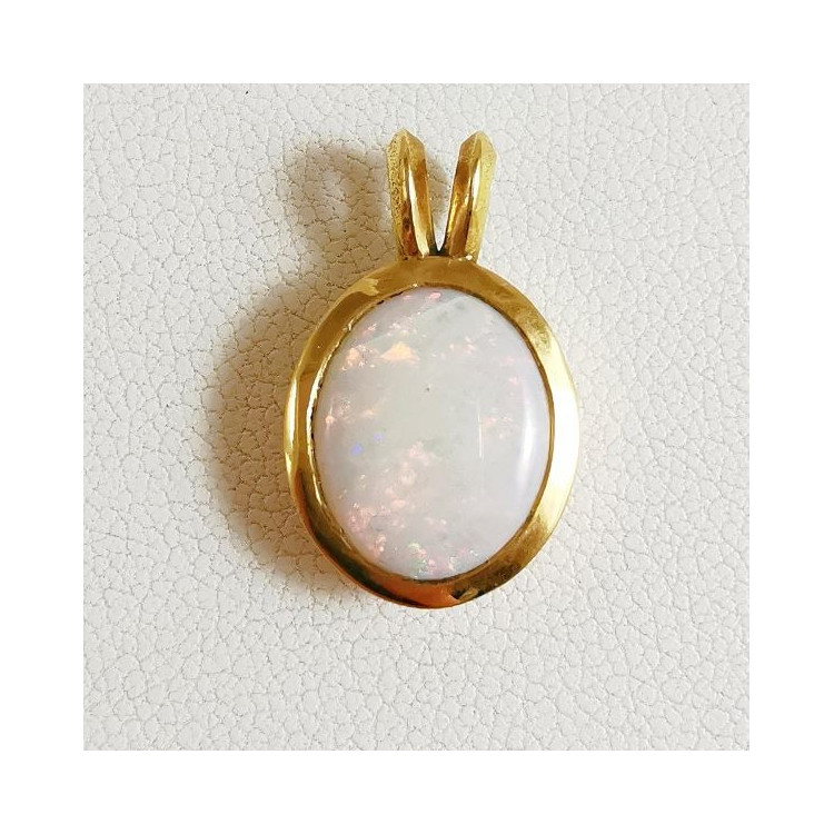 Pendentif Opale Or Jaune 750 - 18 carats Pièce Unique